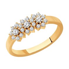 Кольцо из красного золота с бриллиантом р. 17,5 SOKOLOV Diamonds 1012318