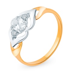 Кольцо из серебра с фианитом р. 18,5 585Gold 701012312