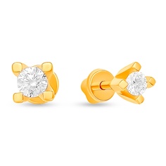 Серьги-пусеты из серебра с фианитом 585Gold 702010243