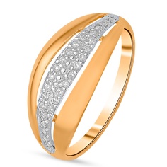 Кольцо из серебра с фианитом р. 18 585Gold 701012316