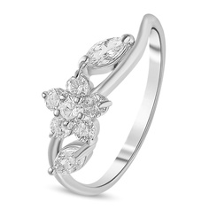 Кольцо из серебра с фианитом р. 18 585Gold 701012597