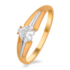 Кольцо помолвочное из красного золота с фианитом р. 18,5 585Gold 301011608