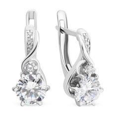 Серьги из серебра с фианитом 585Gold 702005841