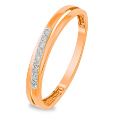 Кольцо из красного золота с бриллиантом р. 17,5 585Gold 101015169