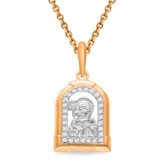 Кулон из комбинированного золота с фианитом 585Gold 603004962