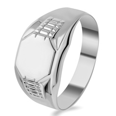 Кольцо печатка из серебра р. 21,5 585Gold 901001026