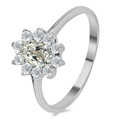 Кольцо из серебра с фианитом р. 16,5 585Gold 701013051
