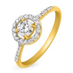 Кольцо помолвочное из желтого золота с бриллиантом р. 17 585Gold 101001873