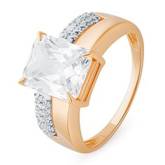 Кольцо из красного золота с фианитом р. 20 585Gold 301010754