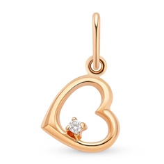 Подвеска из красного золота с фианитом 585Gold 303002874