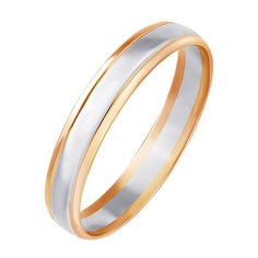 Кольцо обручальное из комбинированного золота р. 17,5 585Gold 601000754