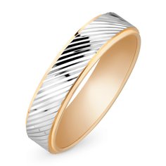 Кольцо обручальное из комбинированного золота р. 16 585Gold 601003189