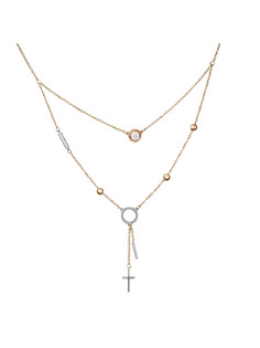 Колье-галстук из золота 40 см PLATINA jewelry 07-0212-00-501-1111-38, фианит