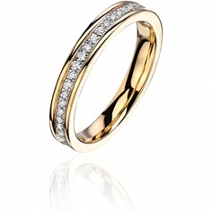 Кольцо из желтого золота с бриллиантом р. 17 Эстет 01О630363