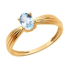 Кольцо из красного золота с топазом р. 18 Diamant 51-310-02133-1