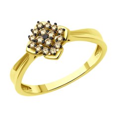 Кольцо из желтого золота с бриллиантом р. 17 SOKOLOV Diamonds 1012588-2
