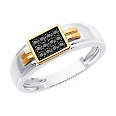 Кольцо из комбинированного золота р. 20,5 SOKOLOV Diamonds 7010127-3, бриллиант