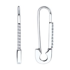 Серьги из серебра с фианитом SOKOLOV 94025991