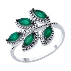 Кольцо из серебра р. 18 SOKOLOV 92014310, агат