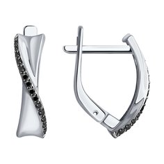 Серьги из белого золота Diamant 52-220-01892-3, бриллиант