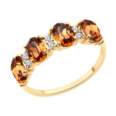 Кольцо из серебра р. 16,5 SOKOLOV 93011110, кристалл ювелирный\фианит