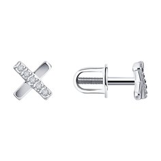 Серьги из серебра Diamant 94-222-02036-1, бриллиант
