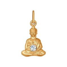 Подвеска из красного золота SOKOLOV 034911, фианит