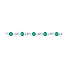 Браслет из серебра р. 19 SOKOLOV 92050156, фианит\агат