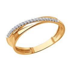 Кольцо из красного золота р. 17 Diamant 51-210-01960-1, бриллиант