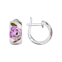 Серьги из серебра SOKOLOV 94022262, эмаль