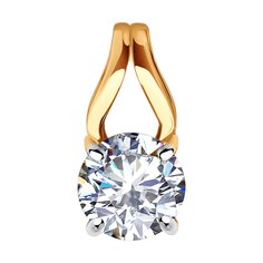 Кулон из красного золота Diamant 51-130-02186-1, фианит