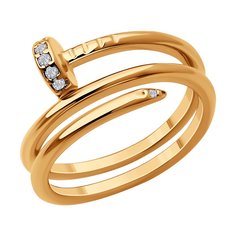 Кольцо из серебра р. 16,5 Diamant 93-110-02016-1, фианит