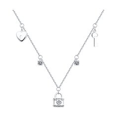 Колье из серебра 50 см SOKOLOV 94070966, фианит