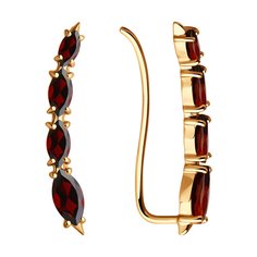 Серьги из красного золота Diamant 51-320-02451-2, гранат