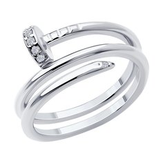 Кольцо из серебра р. 18,5 Diamant 94-110-02016-1, фианит