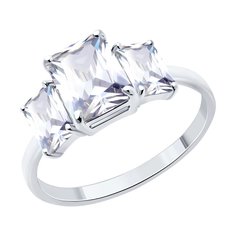 Кольцо из серебра р. 18 SOKOLOV 94014051, фианит