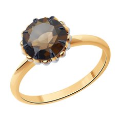 Кольцо из красного золота р. 20 Diamant 51-310-01761-2, раухтопаз