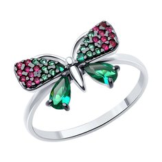 Кольцо из серебра р. 18,5 SOKOLOV 94013876, корунд искусственный/фианит