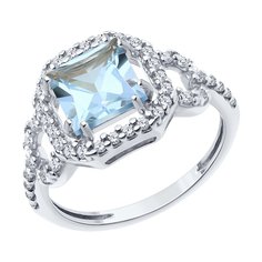 Кольцо из серебра р. 17,5 SOKOLOV 92014328, фианит/топаз