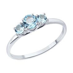 Кольцо из серебра р. 17 SOKOLOV 92014423, топаз