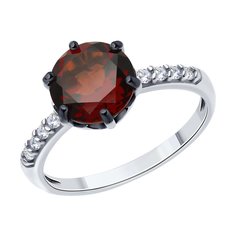 Кольцо из серебра р. 18 SOKOLOV 92014372, ситалл искусственный/фианит