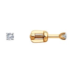 Серьги из красного золота SOKOLOV 0200149, фианит