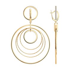 Серьги из серебра Diamant 93-121-02033-2, фианит