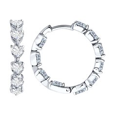 Серьги конго из серебра SOKOLOV 94026438, фианит