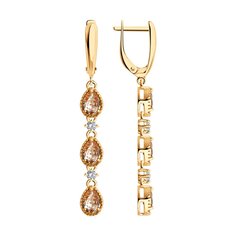 Серьги из серебра SOKOLOV 93022413, кристалл ювелирный/фианит