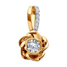Кулон из красного золота Diamant 51-130-02268-1, фианит