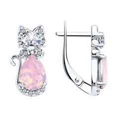 Серьги из серебра SOKOLOV 94026423, кристалл ювелирный/фианит