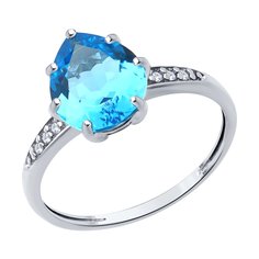 Кольцо из серебра р. 19,5 Diamant 94-310-02059-1, фианит/топаз