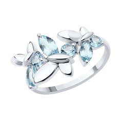 Кольцо из серебра р. 16,5 SOKOLOV 92014484, топаз