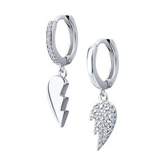 Серьги подвески из серебра SOKOLOV 94026200, фианит